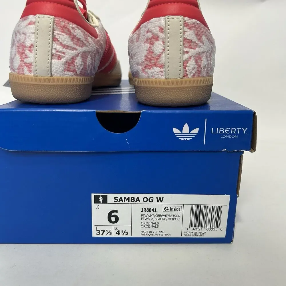 Adidas Samba OG X Liberty London - “Better Scarlet” JR8841 - Picture 5 of 6